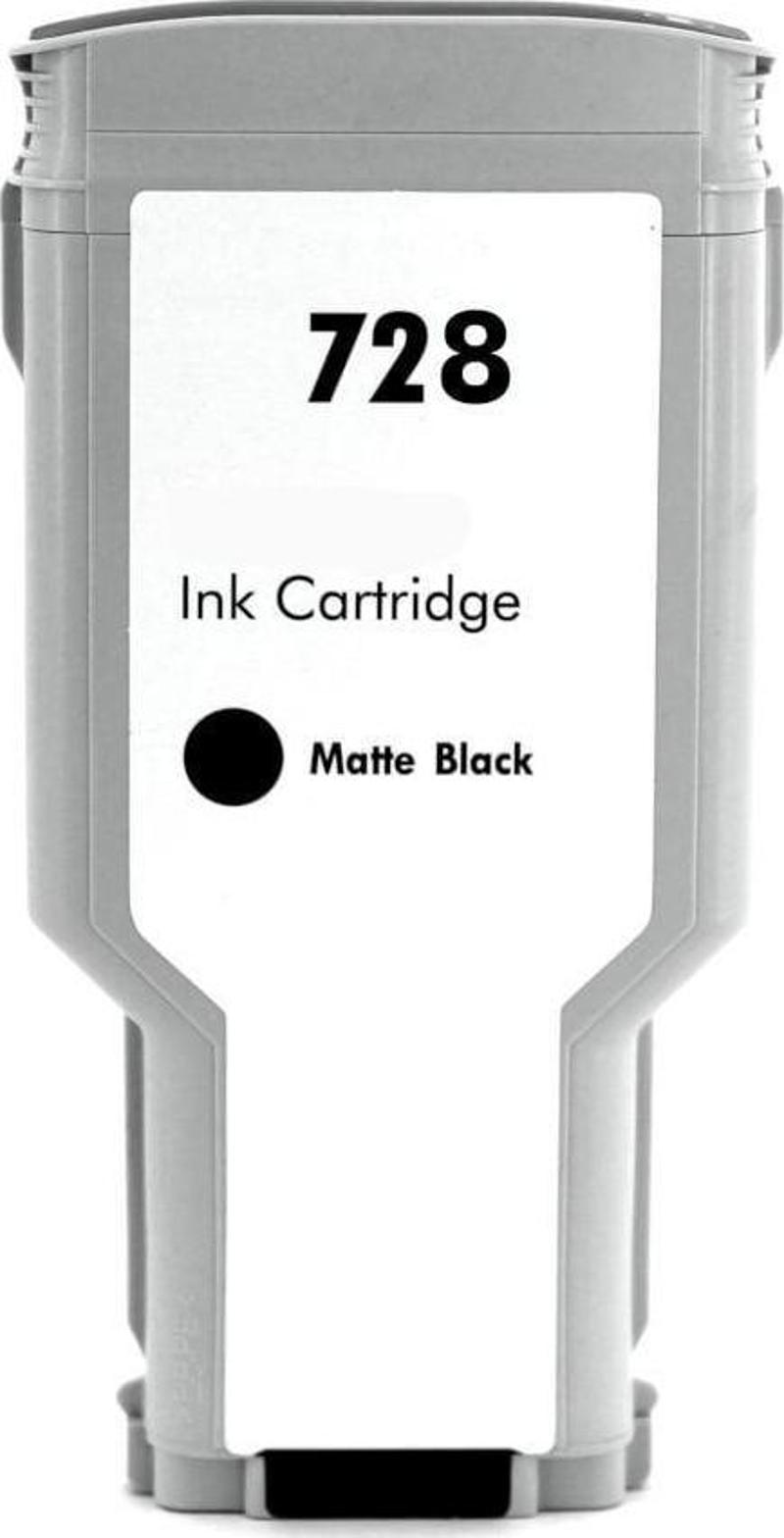 HP 728 Matte Black Mat Siyah 300ML Muadil Plotter Kartuşu F9J68A