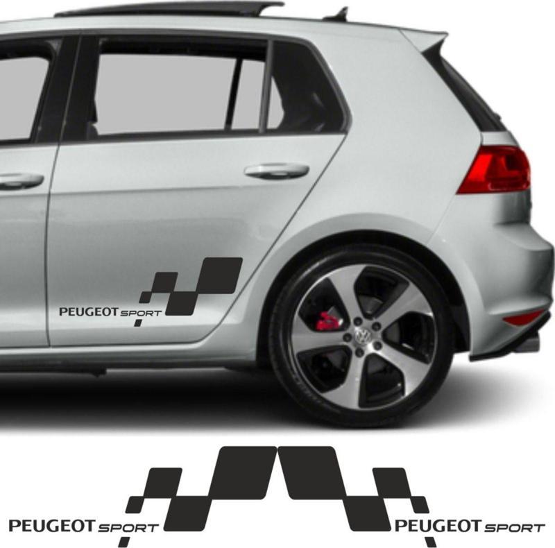 Peugeot 307 İçin Özel Yeni Tasarım uyumlu Aksesuar Yan Sport 28*13