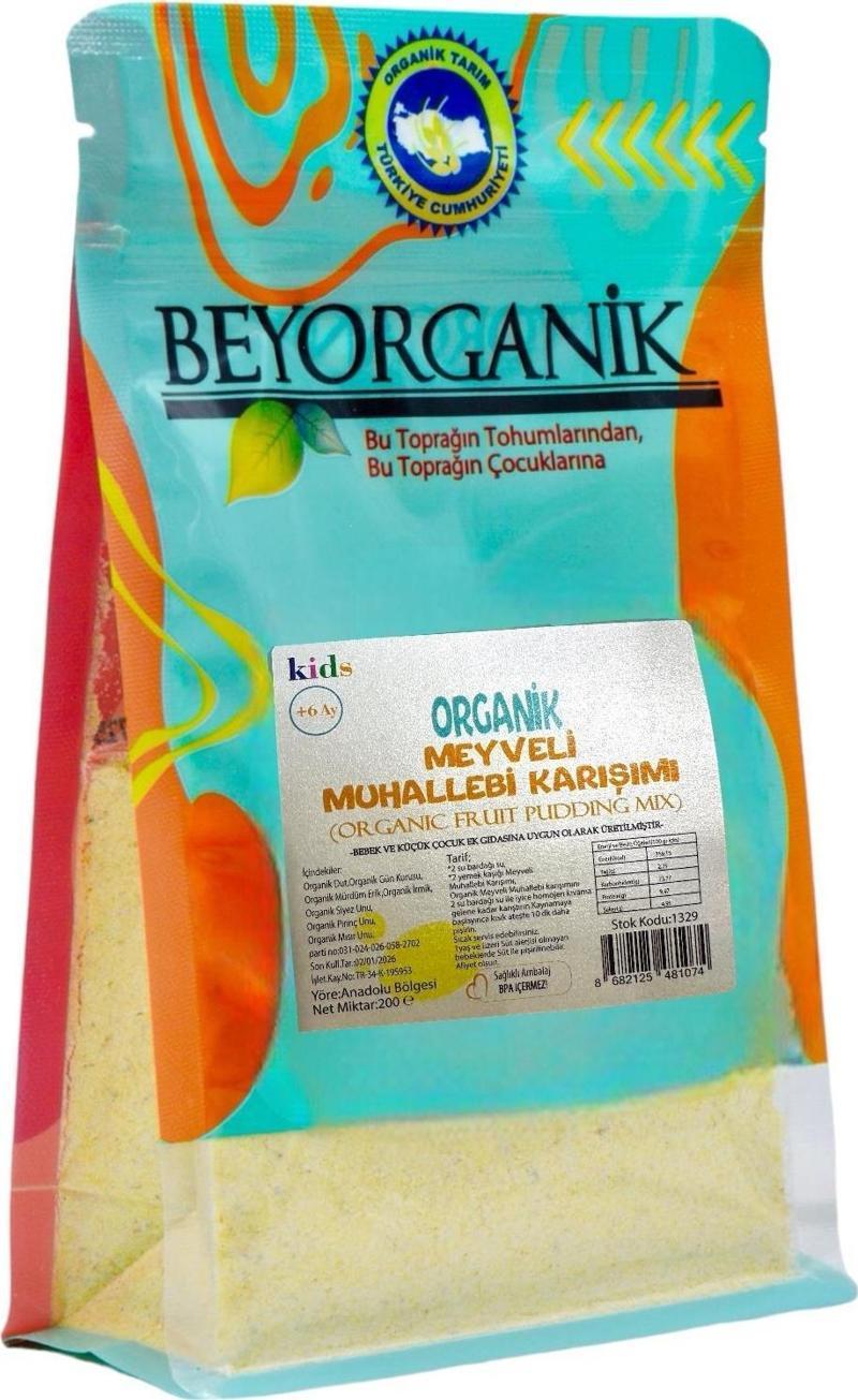 Organik Meyveli Muhallebi Karışımı 200gr (ÜÇ MEYVELİ) 12ay