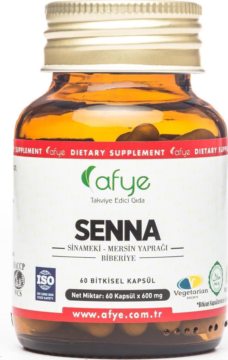 Senna (Senna , Mersin yaprağı, Biberiye) 60 Bitkisel Kapsül