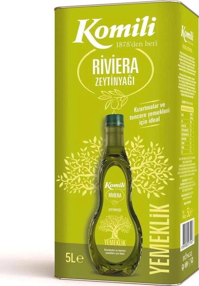 Komili Rıvıera Zeytinyağı 5 Lt Teneke