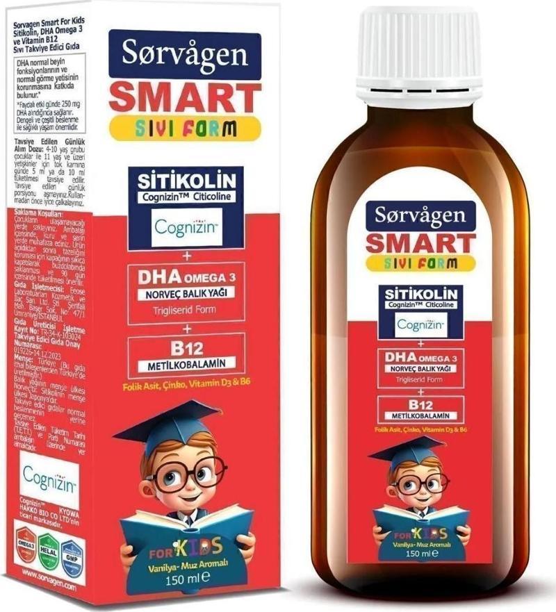 Smart Sıvı Form Stikolin Takviye Edici Gıda 150 Ml