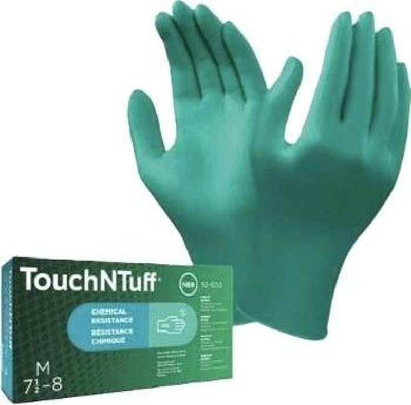 Gıda Uyumlu Yeşil Nitril Pudrasız Kullan At Muayene Eldiveni ANSELL 92-600 - 100 adet - Antistatik 9.5-10 Numara X Large