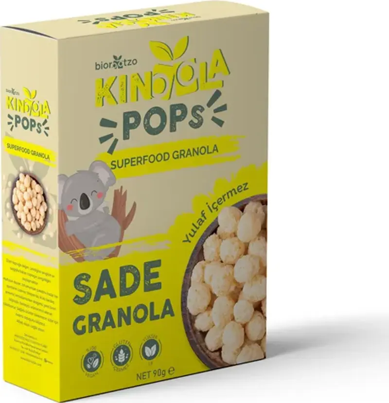 Kinoola Kahvaltılık Gevrek - Sade - Yulaf İçermeyen - Glütensiz Vegan Granola 90 g