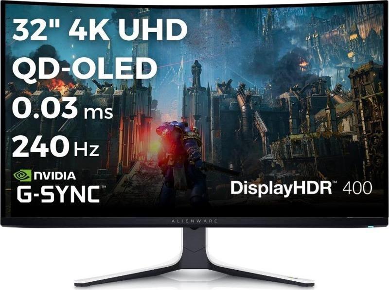Alienware AW3225QF 32 4K UHD 3840x2160 240Hz 0.03 ms HDMI DP Type-C HDR 400 G-Sync QD OLED Gam
