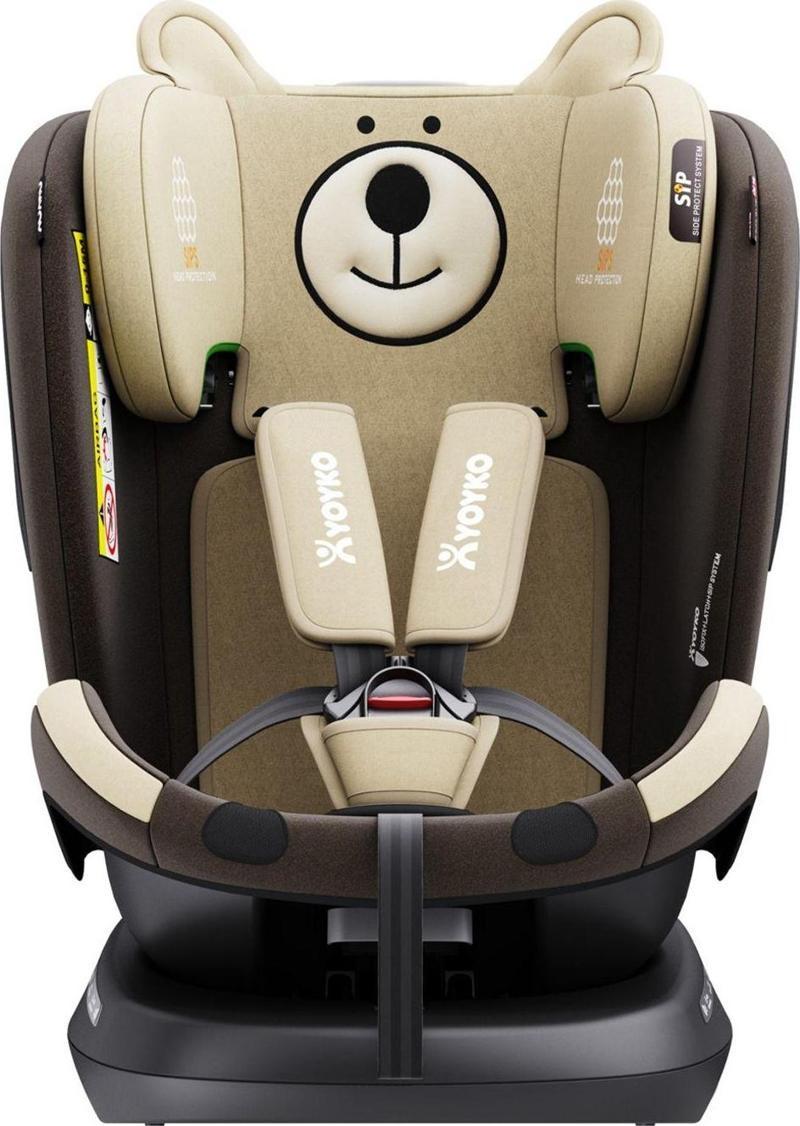 Markgross Yeni Bear 360 ° Dönebilir Yatabilir i-Size 0-36 Kg OtoKoltuğu ISOFIX/SIP/LATCH Kahverengi