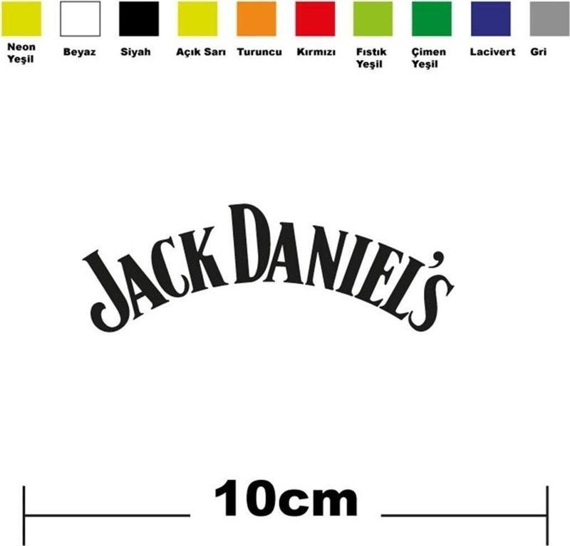Jack Daniels Sponsor Marka Tek Renk Sticker Etiket