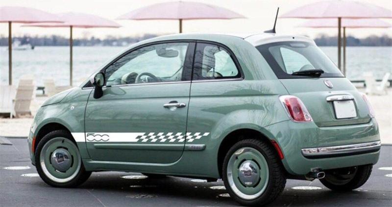 Fiat 500 Yan Kapı Şerit Sticker Etiket Modeli