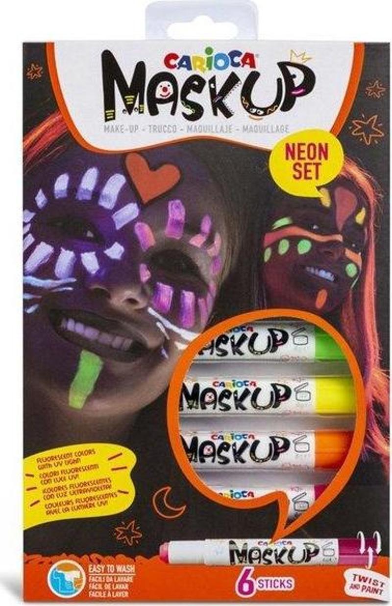 Neon 6 Renk Mask Up Yüz Boyası