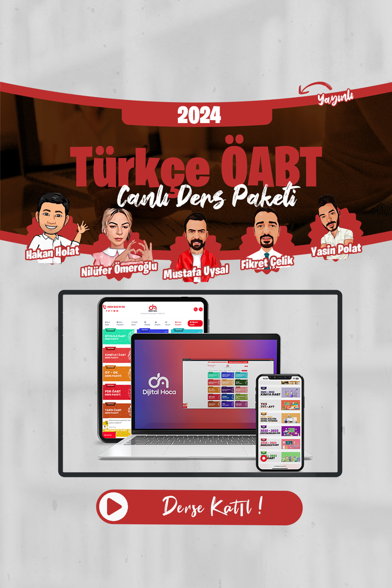 Dijital Hoca Akademi 2024 Türkçe ÖABT Canlı Ders Paketi (Kaynaklı)