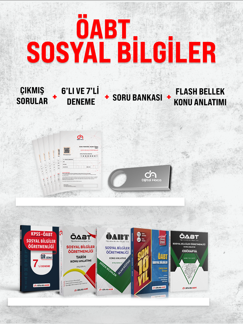 Dijital Hoca Akademi ÖABT Sosyal Bilgiler Öğretmenliği Muhteşem Yedili Set