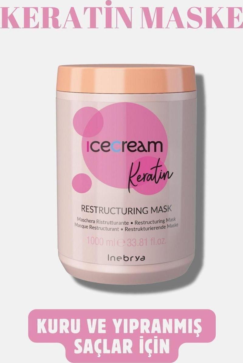 Ice Cream Keratin Restructuring Mask Keratin Bazlı Yenileyici Maske1000 Ml