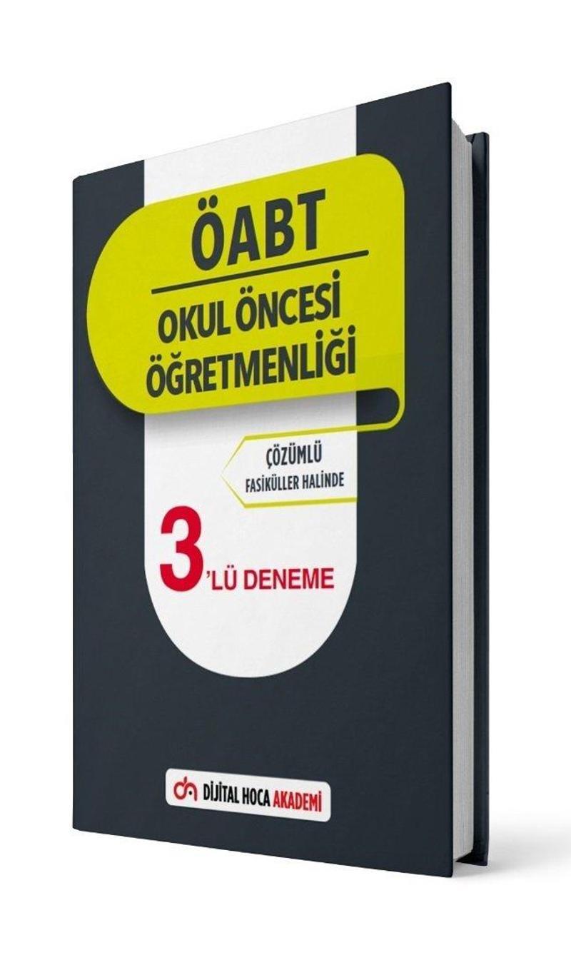 Dijital Hoca Akademi 2022 Öabt Okul Öncesi Öğretmenliği Çözümlü 3’Lü Deneme