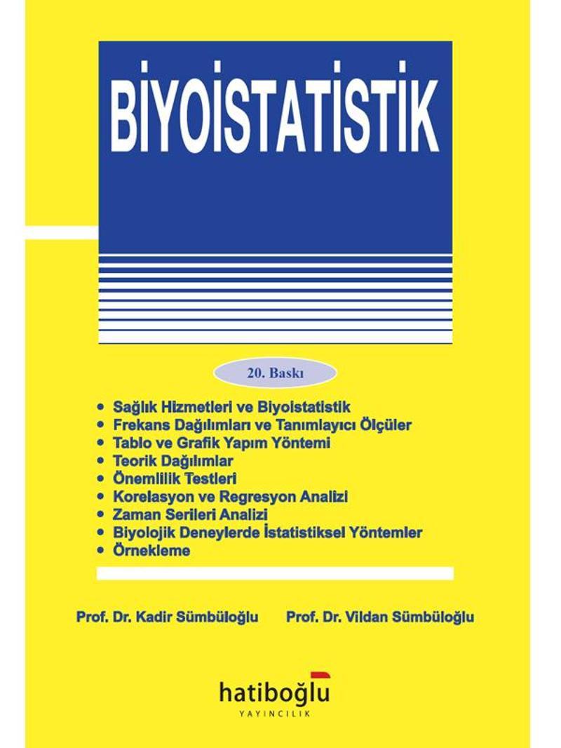 Biyoistatistik Hatiboğlu Yayıncılık - Hatiboğlu Yayınları