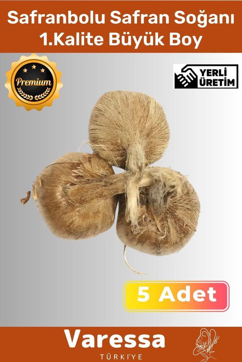 Premium Özel Dikime Hazır Yerli Üretim Safranbolu Safran Bitkisi Soğanı Büyük Boy 1. Kalite - 5 Adet