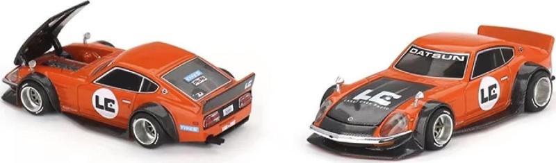 1:64 Diecast Nissan GT Fairlady Z Kaido Larry Chen V1 Orange Bang Mini GT Model Araba