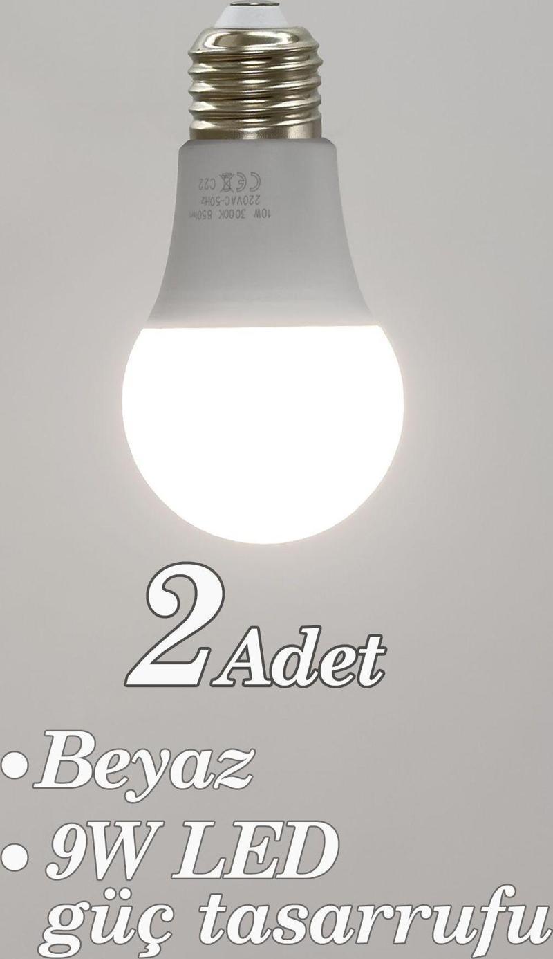 Beyaz 2 Adet Led Ampul 9W