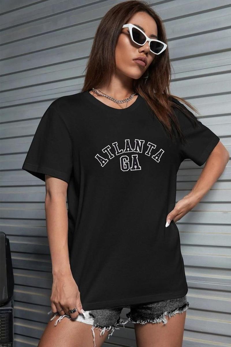 Unisex Atlanta Baskılı T-shirt