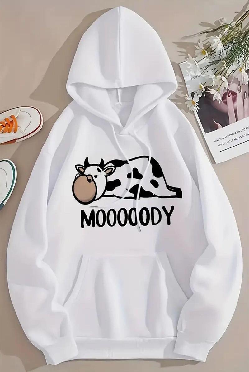 Mooooody Baskılı Unisex Oversize Sweatshirt