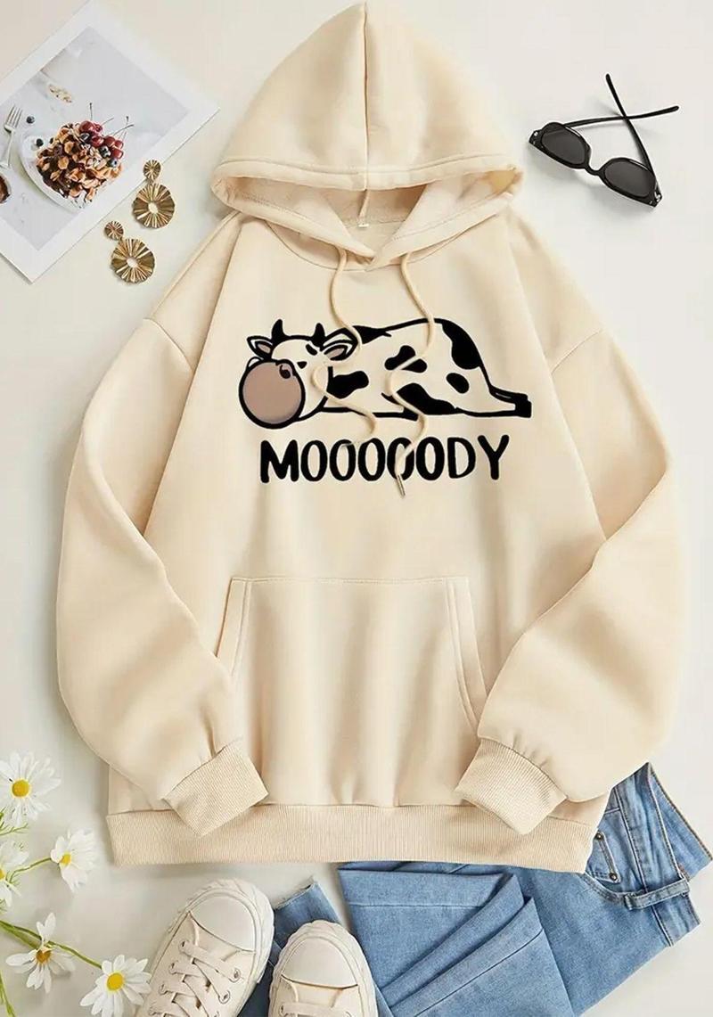 Mooooody Baskılı Unisex Oversize Sweatshirt