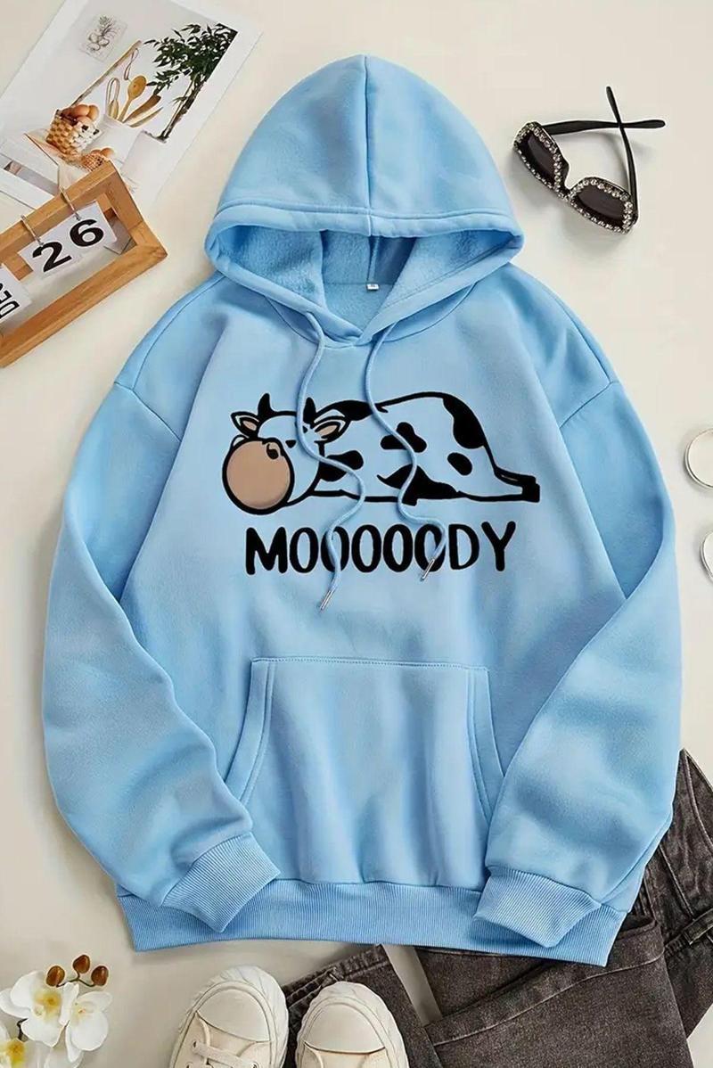 Mooooody Baskılı Unisex Oversize Sweatshirt