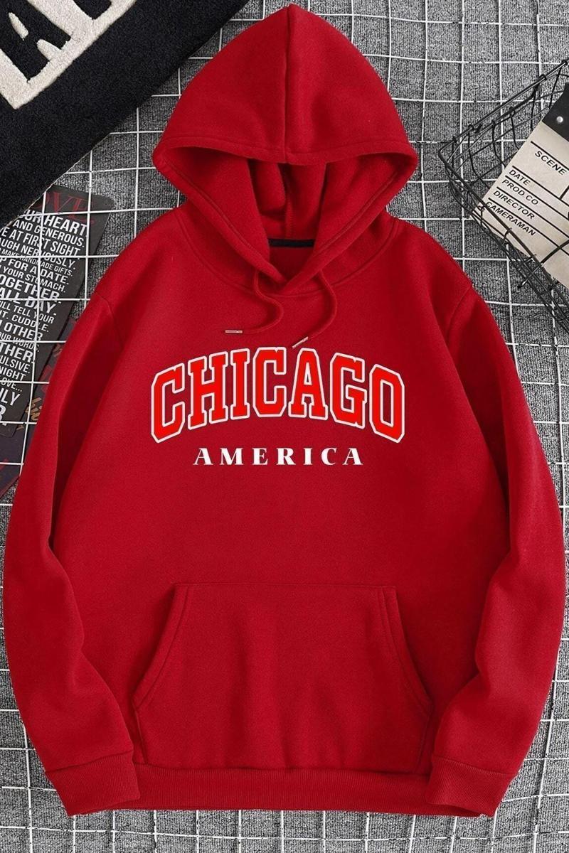 Chiago Baskılı Sweatshirt