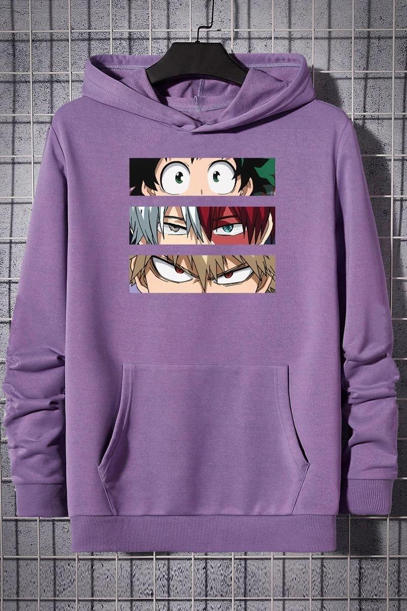 Unisex Makima Hugging Denji Baskılı Sweatshirt