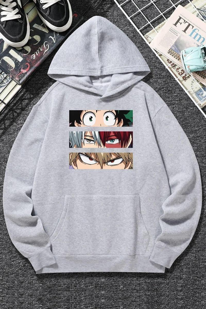 Unisex Makima Hugging Denji Baskılı Sweatshirt