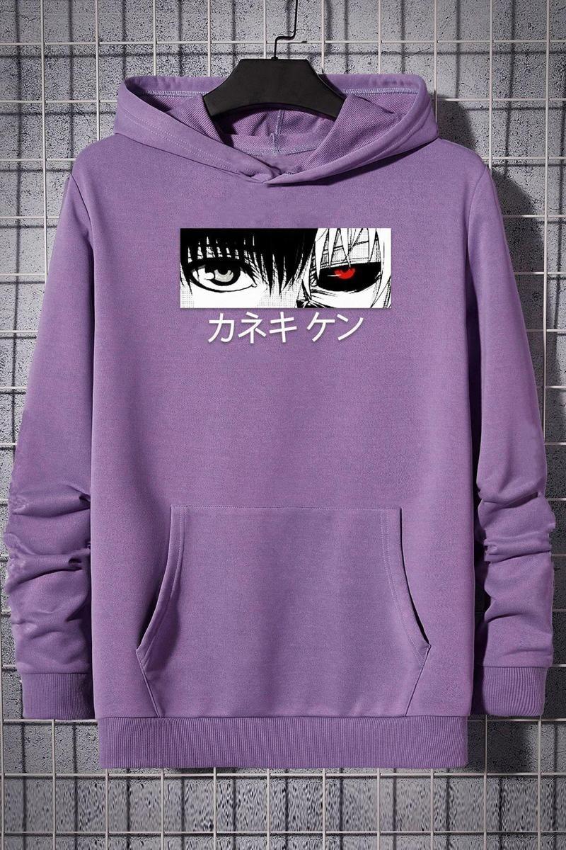 Unisex Ken Kaneki Baskılı Kapüşonlu Sweatshirt