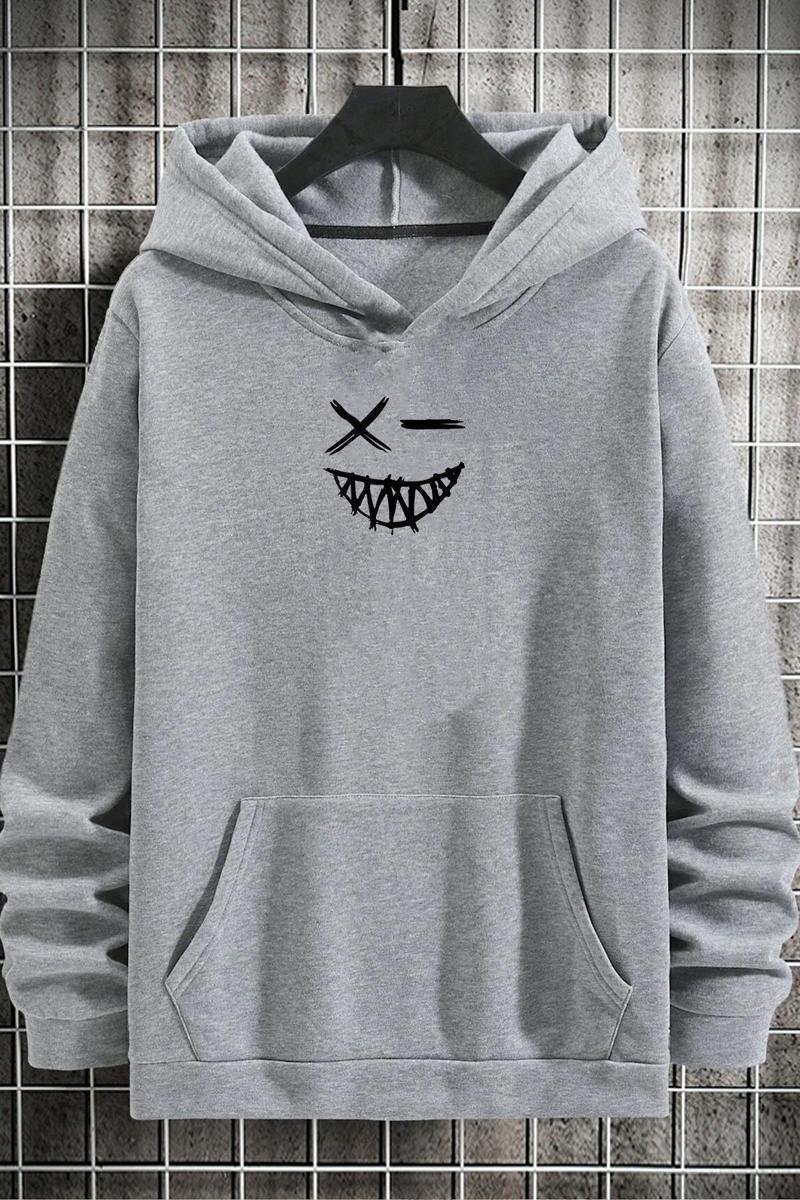 Cartoon Graphic Thermal Lined Drawstring Sweatshirt