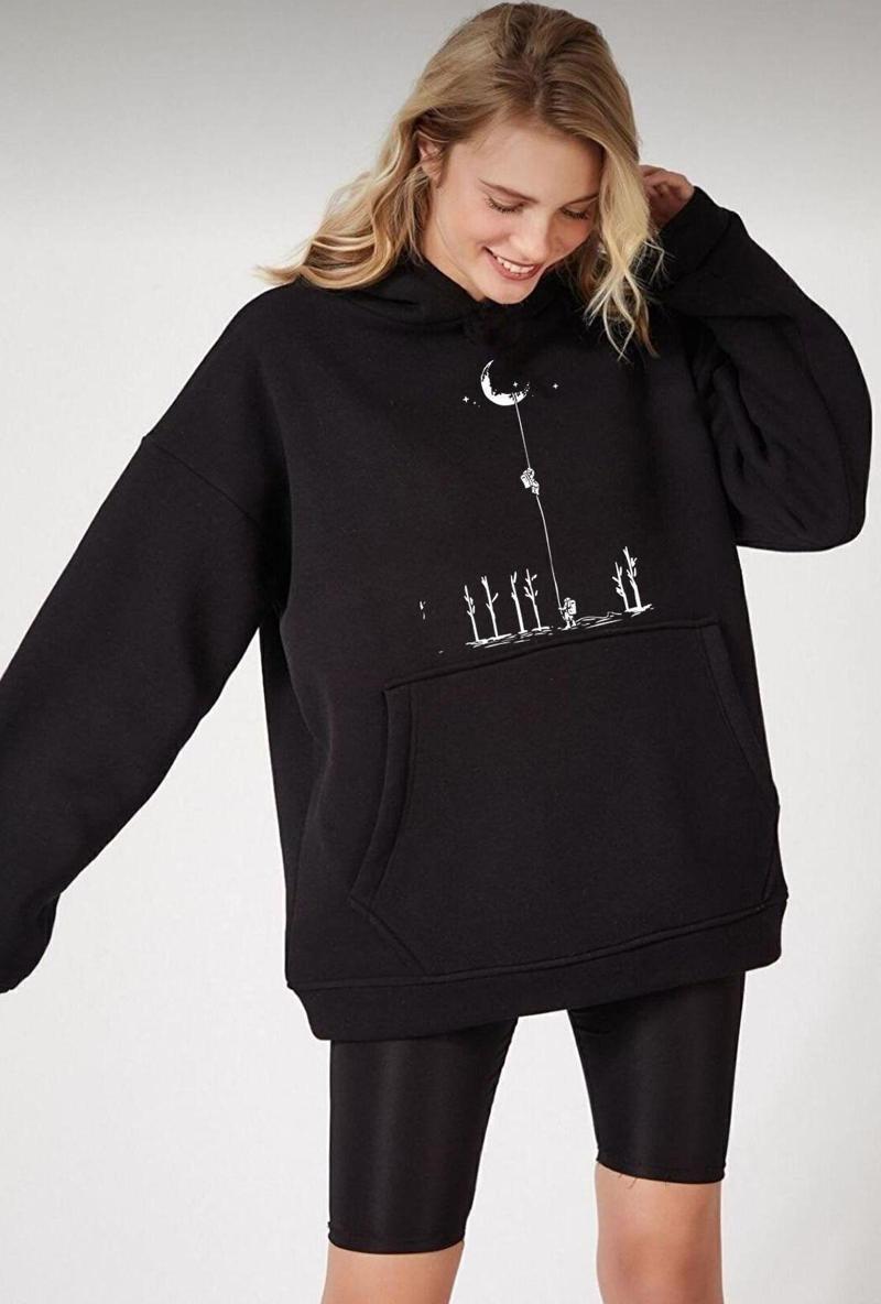 Unisex Uzay Temalı Sweatshirt