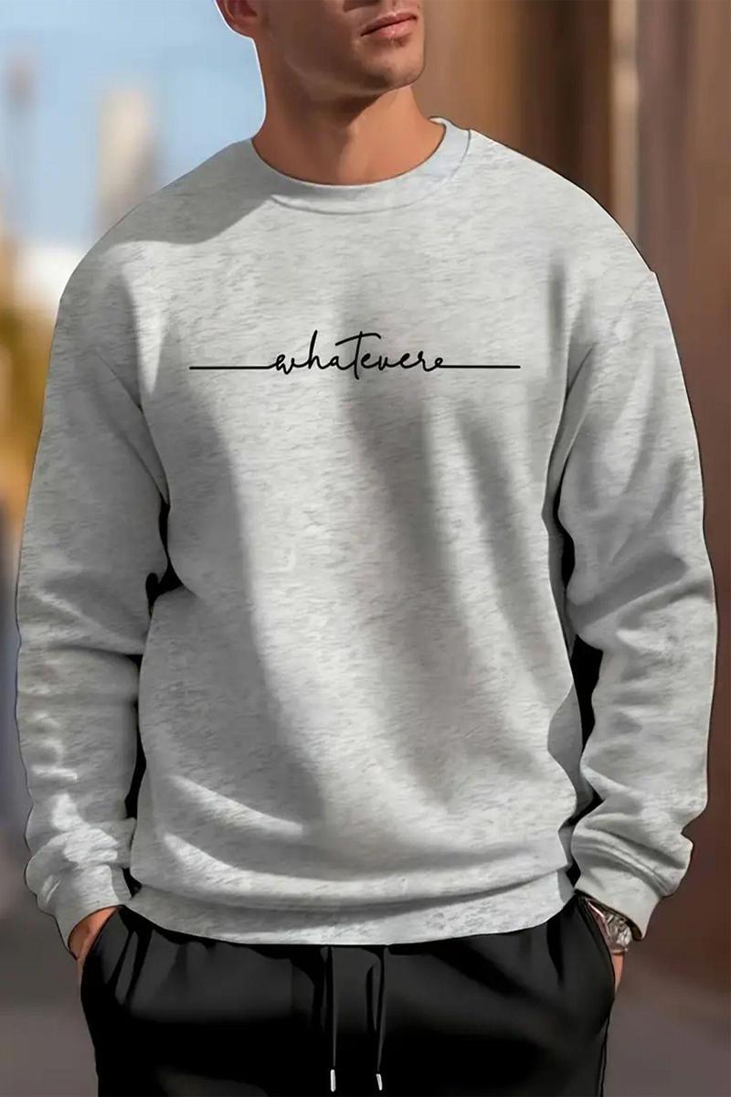 Whatever Baskılı Oversize Sweatshirt