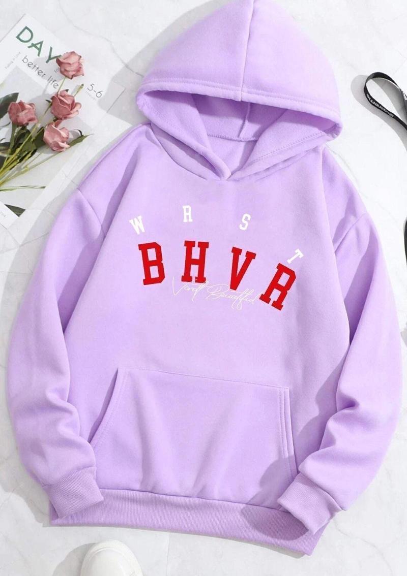 Unisex Bhvr Baskılı Sweatshirt