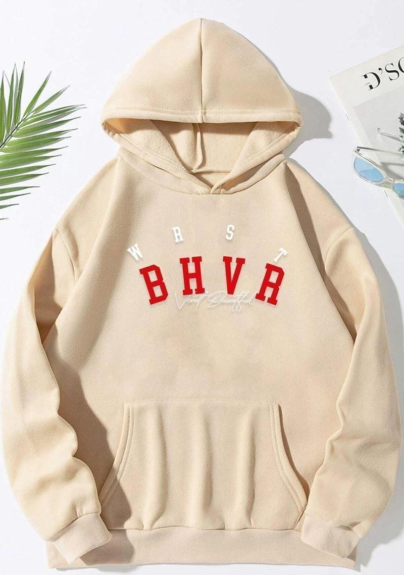 Unisex Bhvr Baskılı Sweatshirt