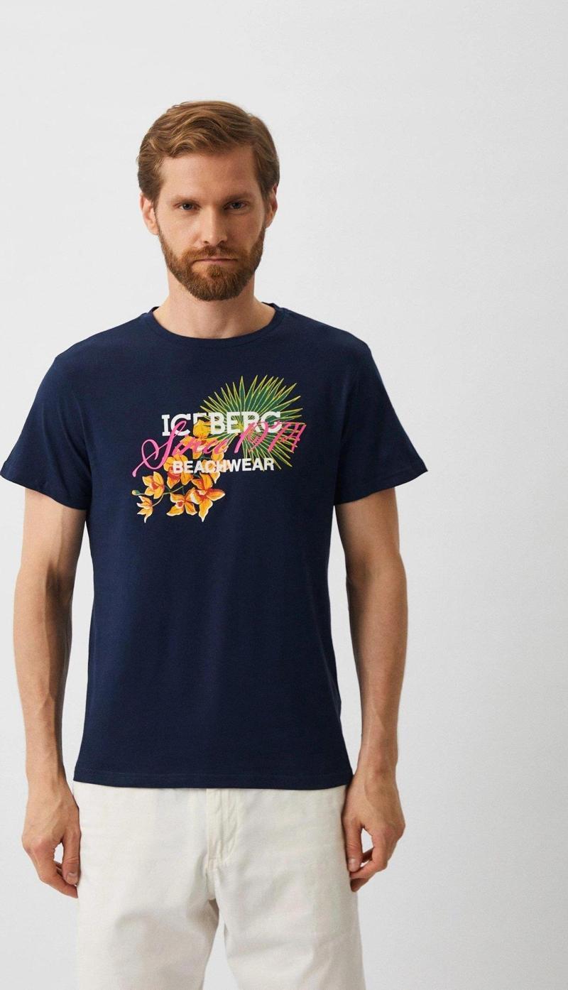 ICE3MTS02 Flower T-Shirt Navy