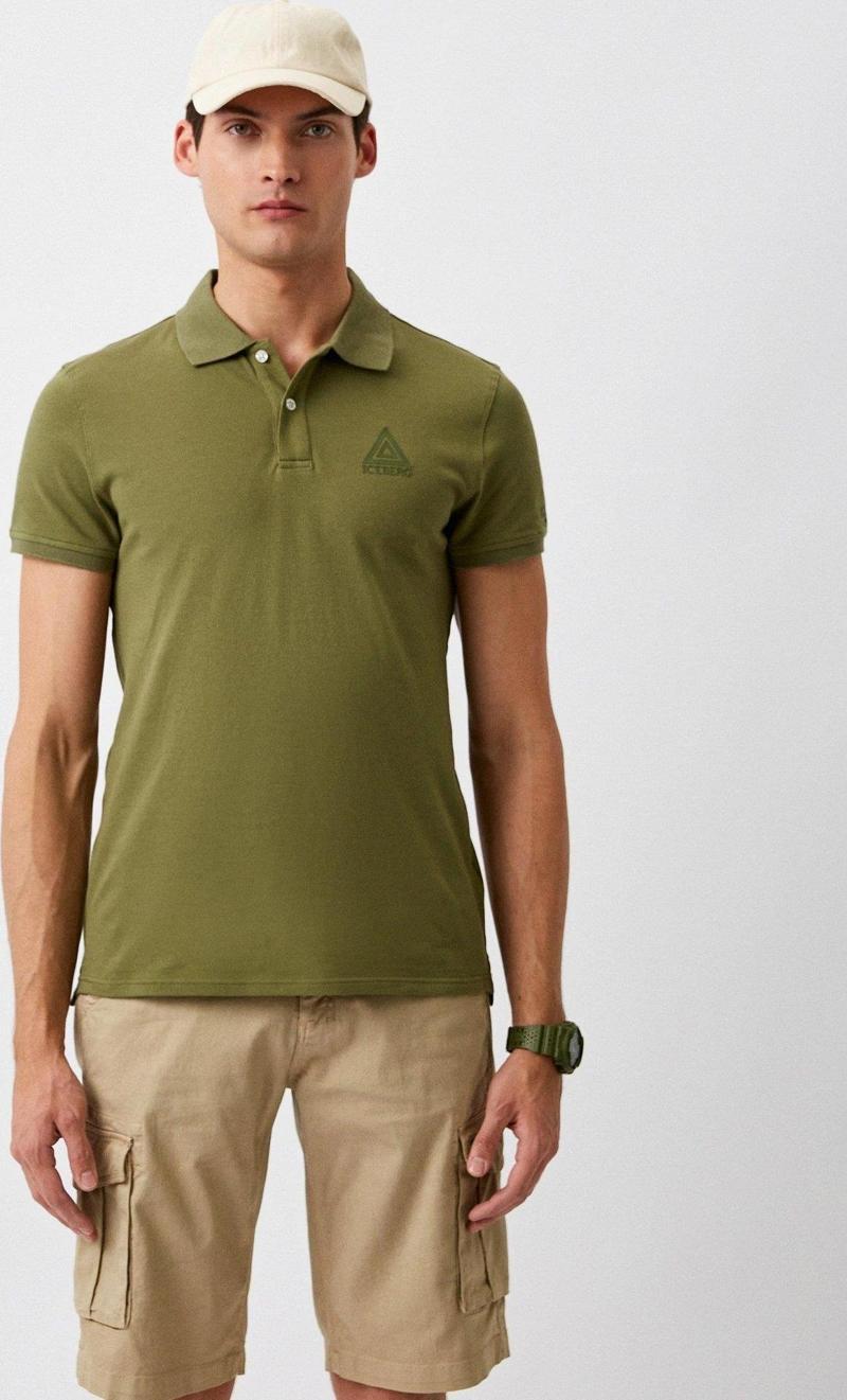 ICE3MPL01 Triangle Polo T-Shirt Military