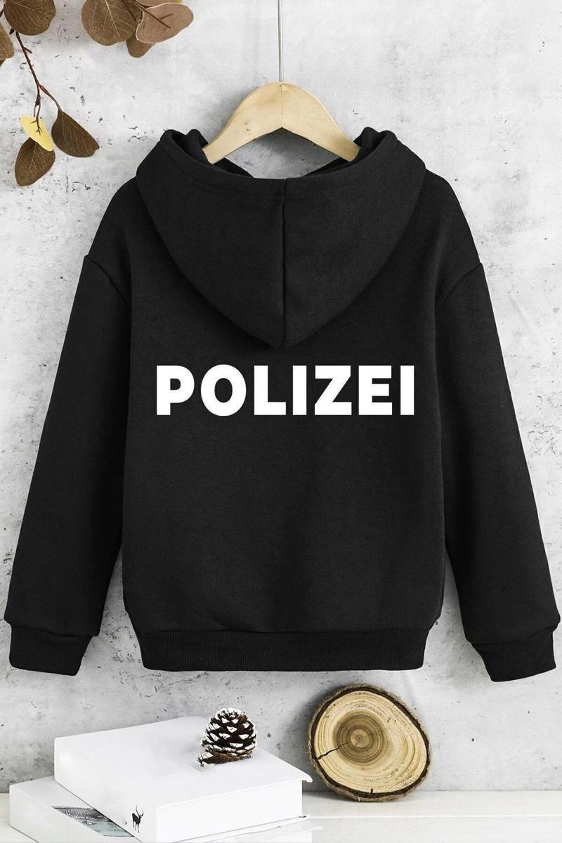 Çocuk Polızeı Baskılı Sweatshirt