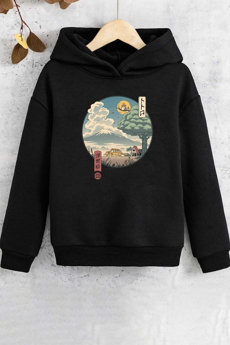 Çocuk Neighbor's Ukiyo E Baskılı Sweatshirt