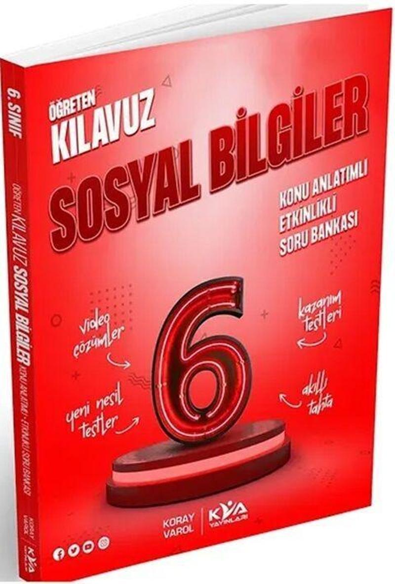 6. Sınıf Sosyal Bilgiler Öğreten Kılavuz Konu Anlatımlı Etkinlikli Soru Bankası KVA Yayınları