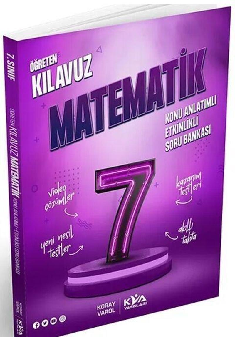 7. Sınıf Matematik Öğreten Kılavuz Konu Anlatımlı Etkinlikli Soru Bankası KVA Yayınları