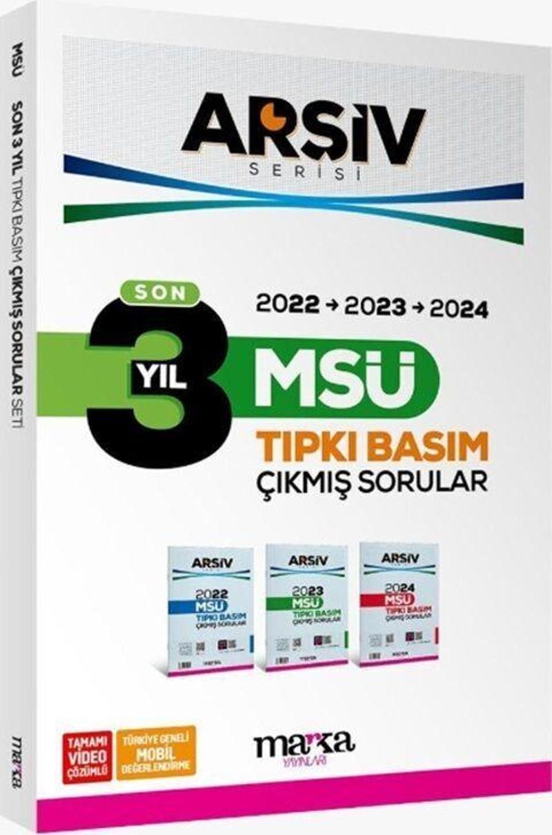 MSÜ Son 3 Yıl ARŞİV Serisi Tıpkı Basım Fasikül Fasikül Çıkmış Sorular Marka Yayınları