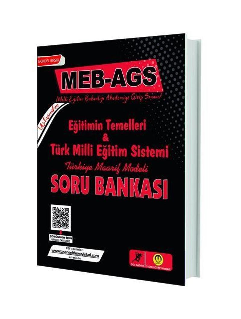 2025 MEB AGS Eğitimin Temelleri ve Türk Milli Eğitim Sistemi Soru Bankası Tasarı Yayınları