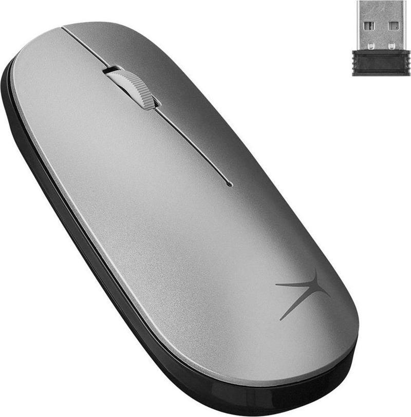 ALBM7305 Gümüş 2.4GHz USB 1600DPI Alkalin Pilli Kablosuz Mouse