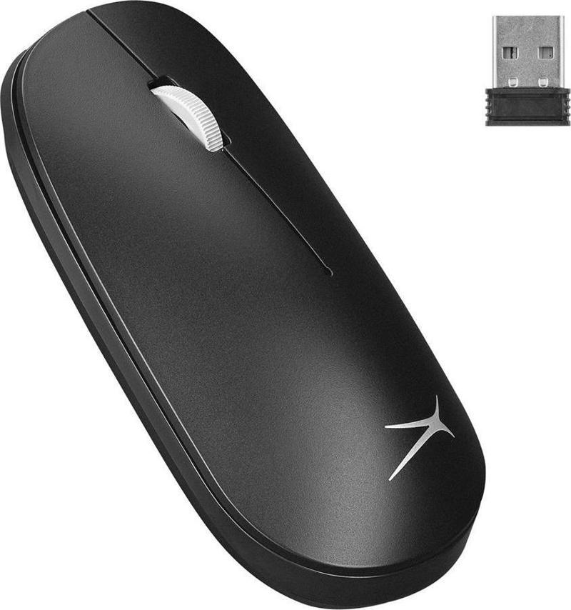 ALBM7305 Siyah 2.4GHz USB 1600DPI Alkalin Pilli Kablosuz Mouse