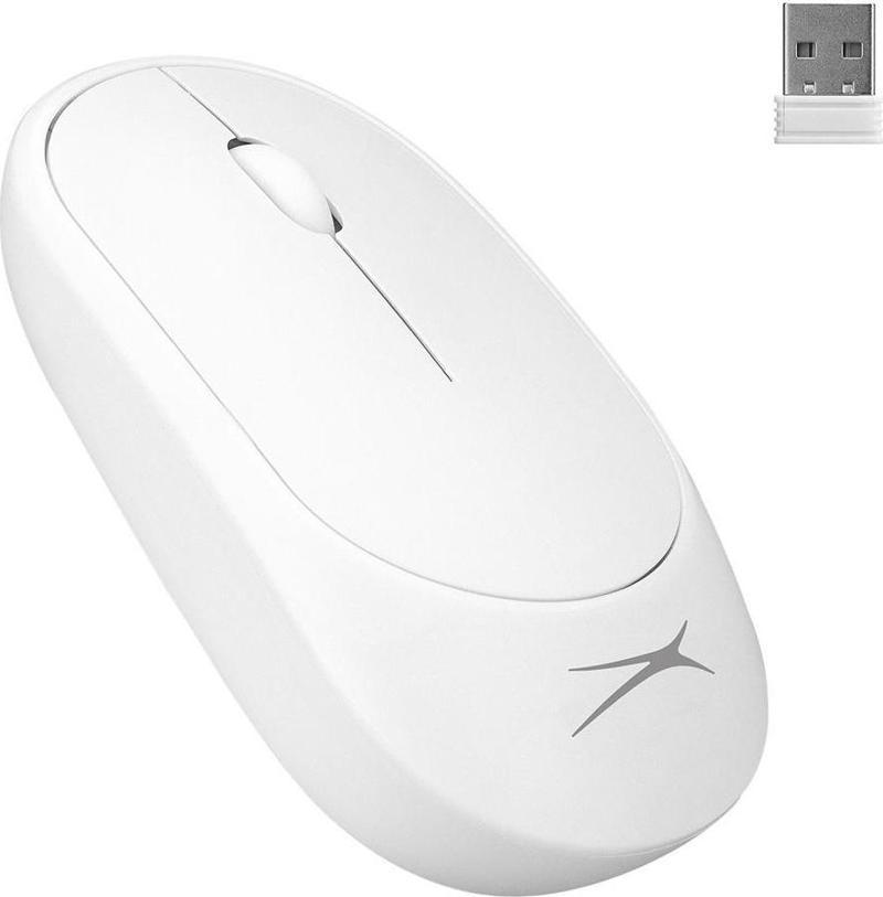 ALBM7314 Beyaz 2.4GHz USB 1200DPI Alkalin Pilli Kablosuz Mouse