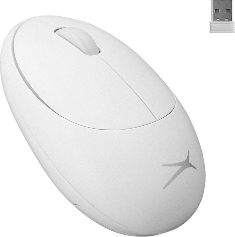 ALBM7335 Beyaz 2.4GHz USB 1200DPI Alkalin Pilli Kablosuz Mouse