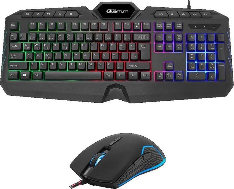 Quantum Gaming QG-Q6548QU Renkli Arkadan Aydınlatmalı+8000Dpi Mouse