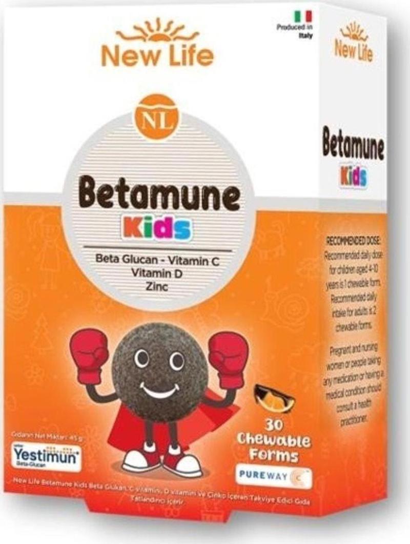 NEW LIFE Betamune KIDS 30 Çiğneme Tableti 7640128141433