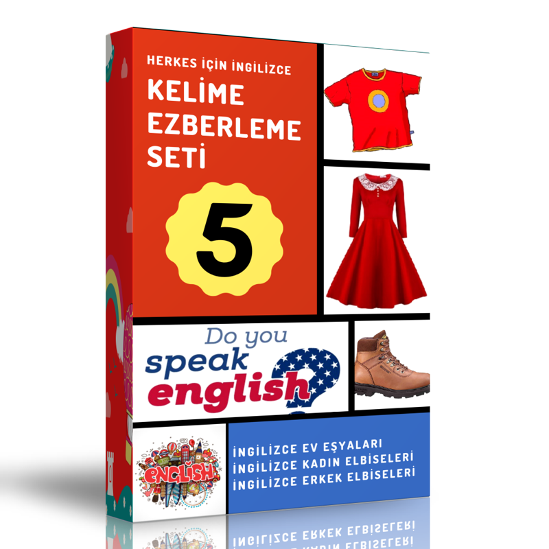 İngilizce Kelime Ezberleme Modüler Kitap Seti-5 - Enine Boyuna Eğitim