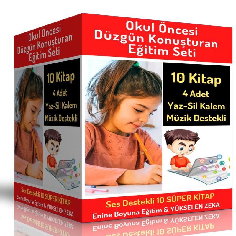 Konuşmayı Geliştiren Eğitim Seti (10 Müzik Destekli Kitap) - Enine Boyuna Eğitim